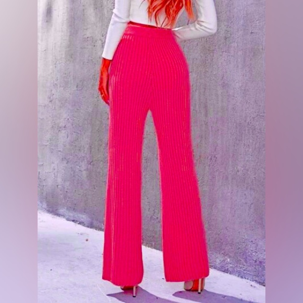 Last 1!❤️ Cherry Red❤️ST JOHN Ribbed Palazzo Pant *POPULAR SOLDOUT color $695